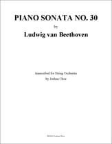 Piano Sonata No. 30 in E Major Orchestra sheet music cover